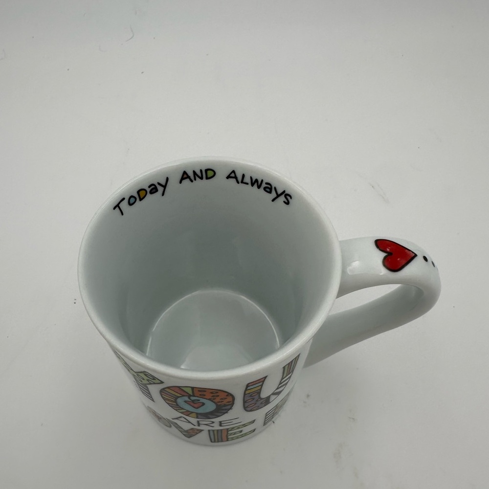 You Are Loved Oversized Coffee Mug by Our Name is Mud Ceramic 12 Oz Love Message - Picture 3 of 8